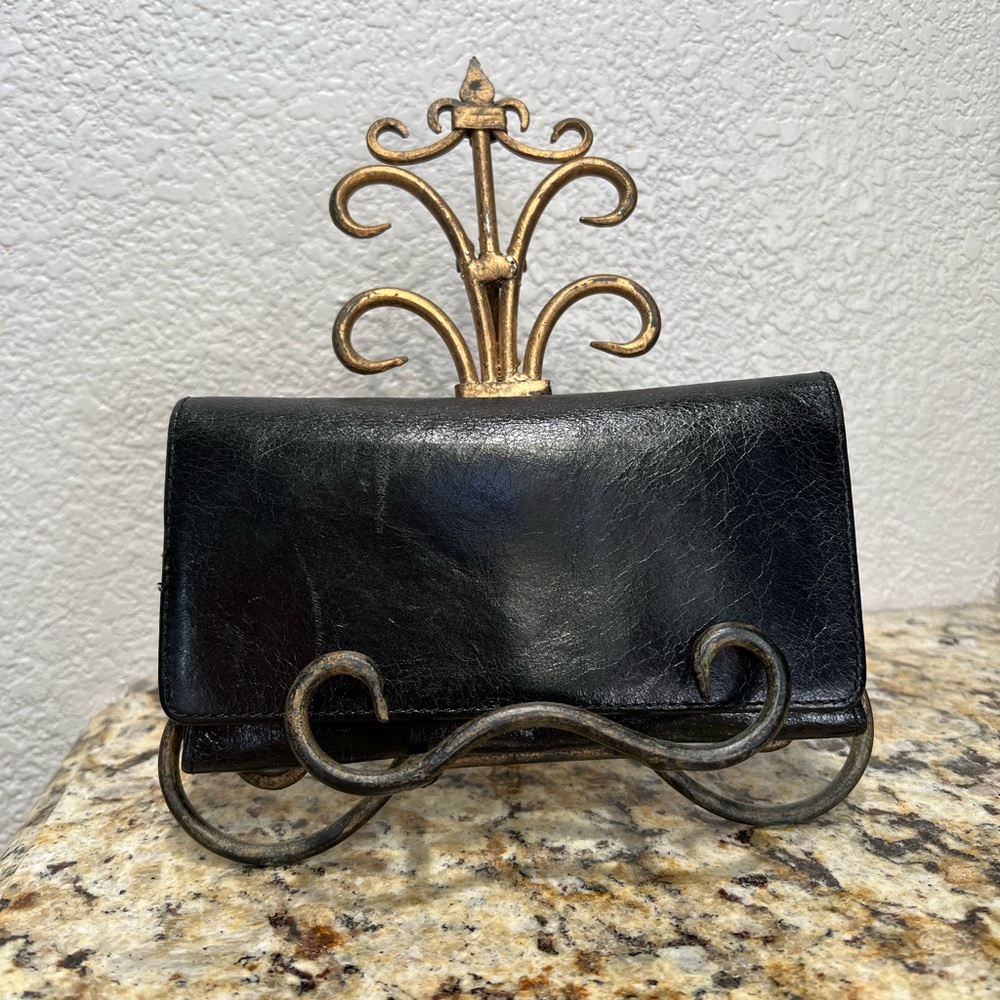 Black HOBO Wallet Leather